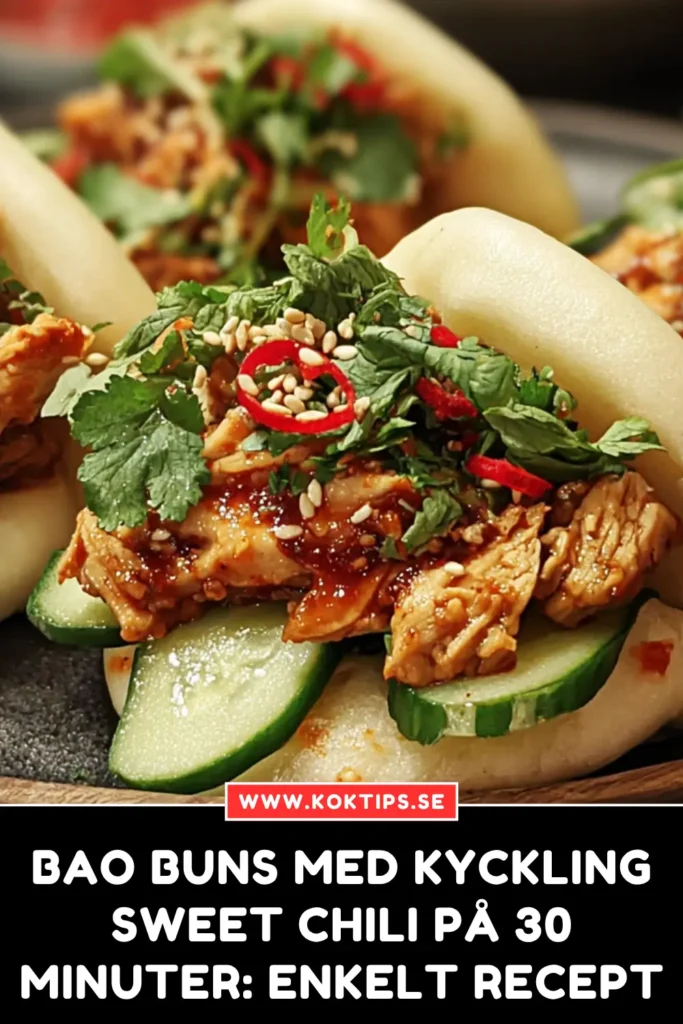 Bao buns med kyckling sweet chili på 30 min