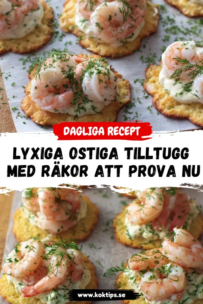 Lyxiga Ostiga Tilltugg Med Räkor att Prova Nu