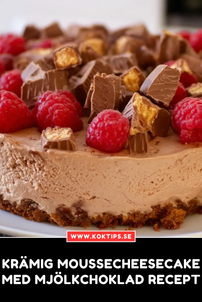 Krämig Moussecheesecake med Mjölkchoklad Recept
