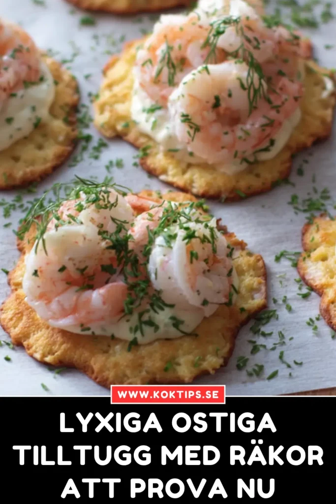 Lyxiga Ostiga Tilltugg Med Räkor att Prova Nu
