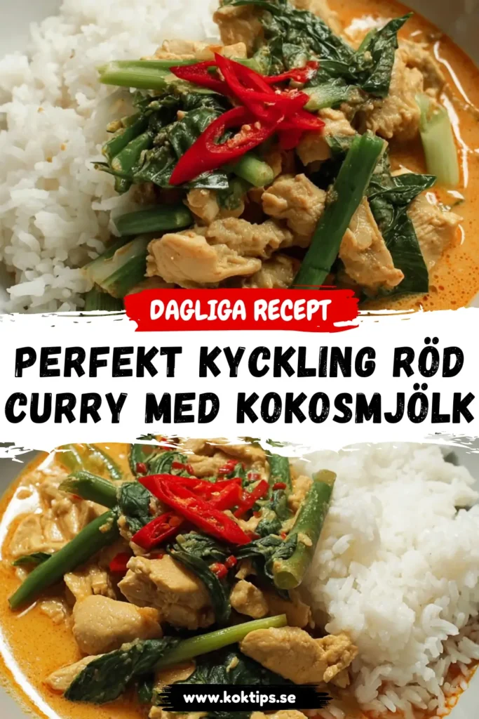 Perfekt Kyckling Röd Curry med Kokosmjölk