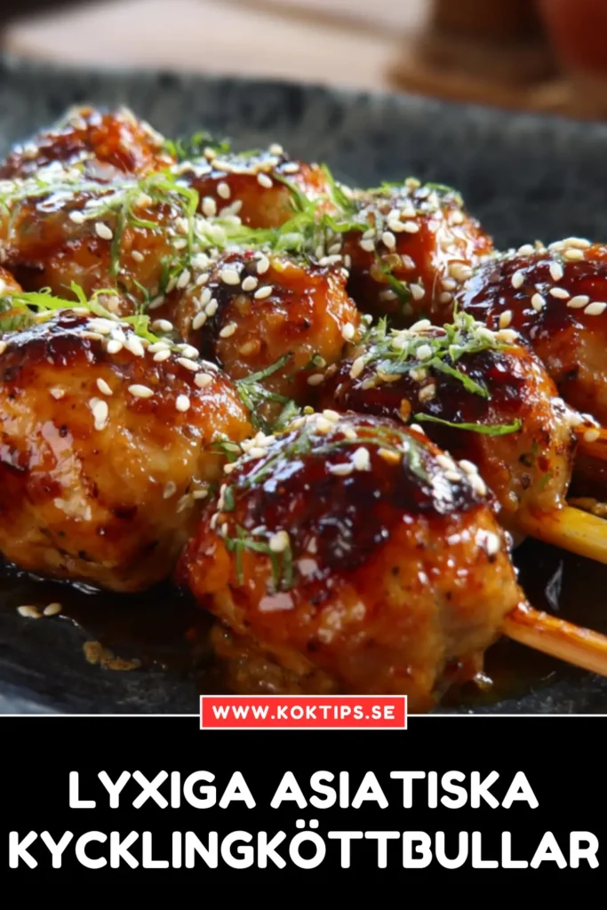 Lyxiga Asiatiska kycklingköttbullar med sesamolja
