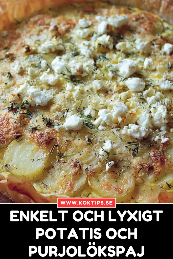 Enkelt och lyxigt: Potatis och purjolökspaj