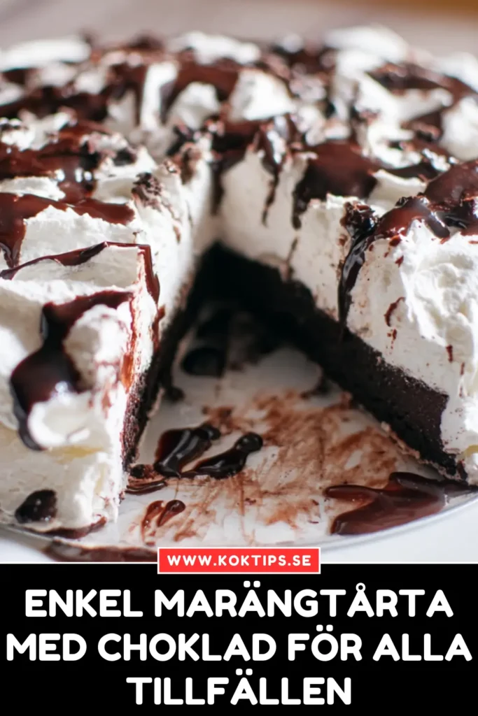 Enkel Marängtårta med choklad för alla tillfällen