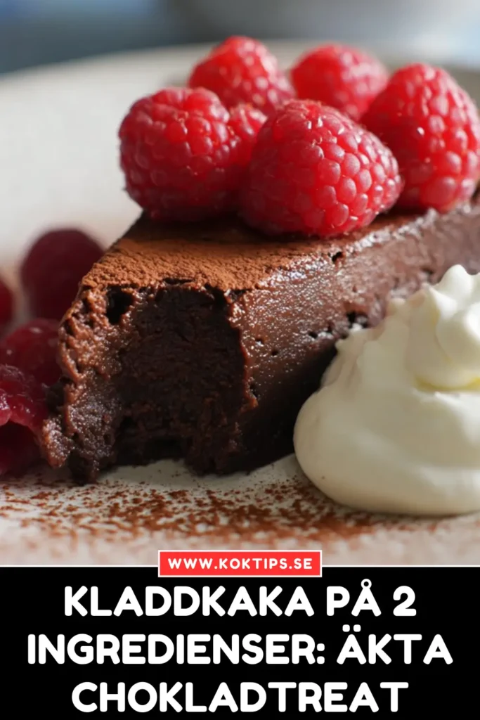 Kladdkaka på 2 ingredienser: Äkta chokladtreat