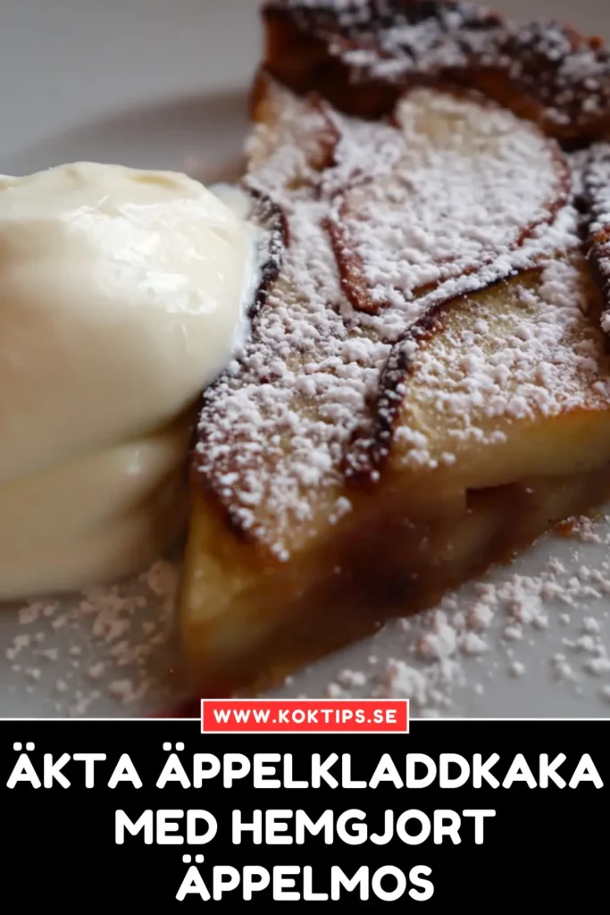 Äkta Äppelkladdkaka med Hemgjort Äppelmos