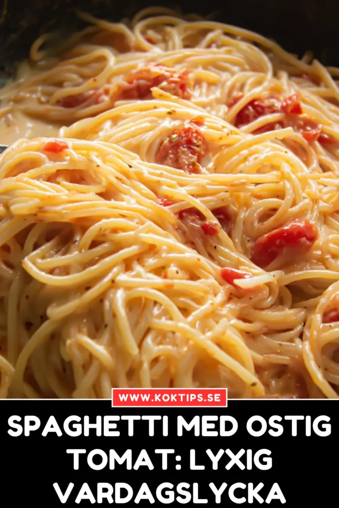 Spaghetti med ostig tomat: Lyxig vardagslycka