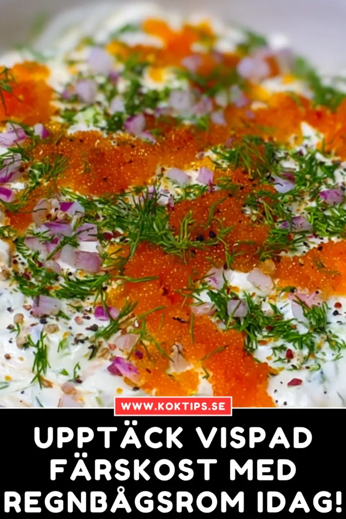 Upptäck vispad färskost med regnbågsrom idag!