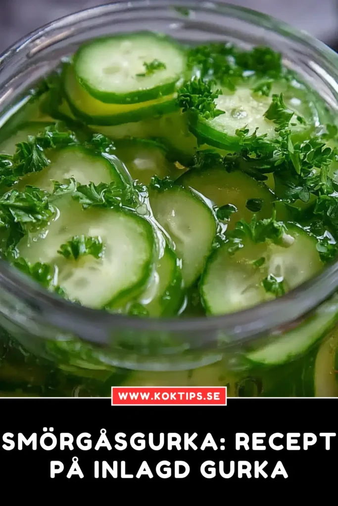 Smörgåsgurka: Recept på inlagd gurka
