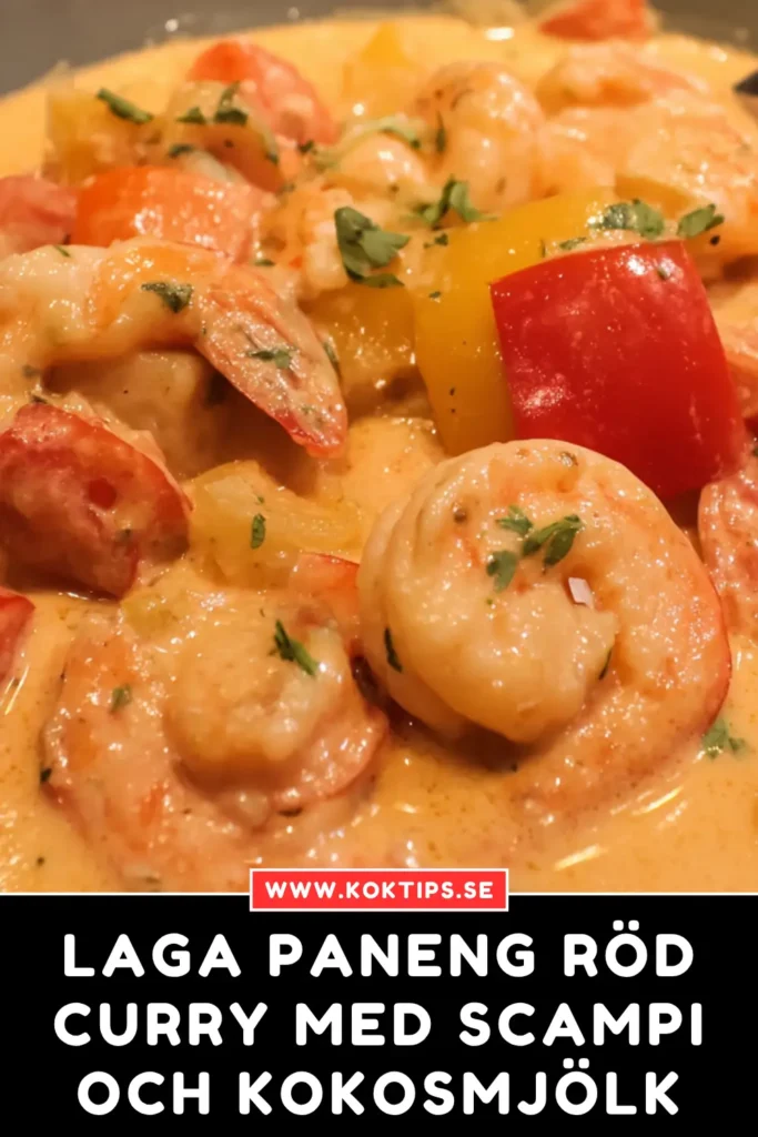 Laga Paneng röd curry med scampi och kokosmjölk
