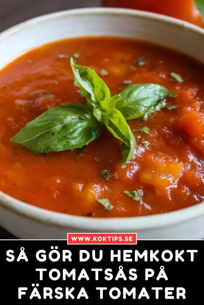 Så gör du hemkokt tomatsås på färska tomater