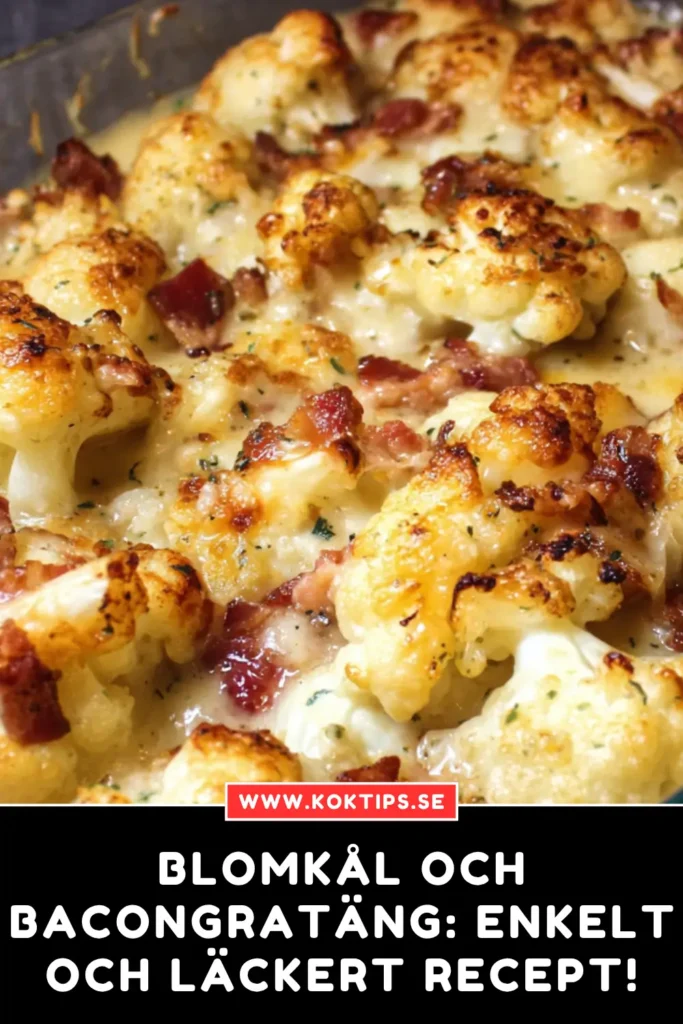 Blomkål och bacongratäng: Enkelt och läckert recept!