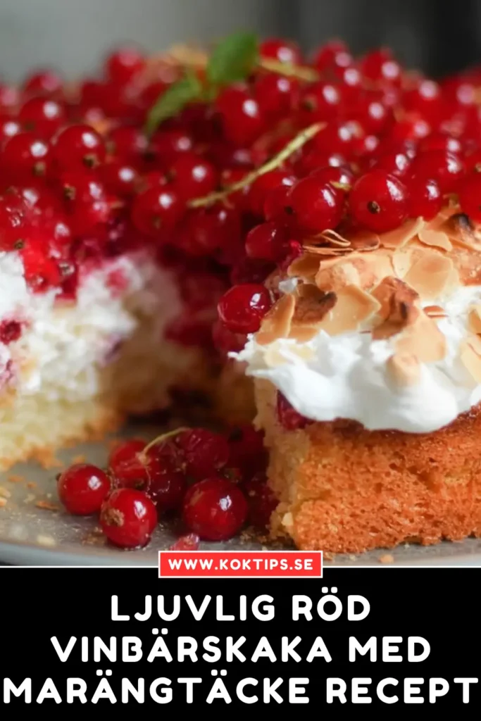 Ljuvlig Röd Vinbärskaka med Marängtäcke Recept