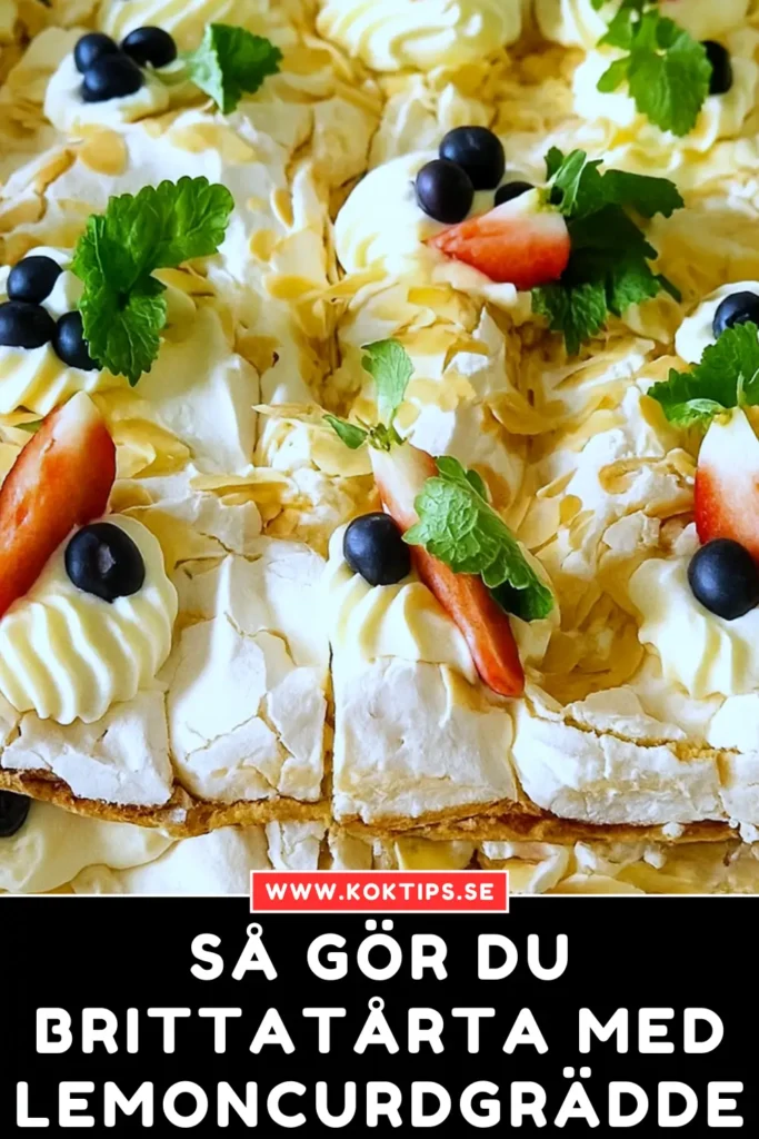 Så gör du Brittatårta med lemoncurdgrädde
