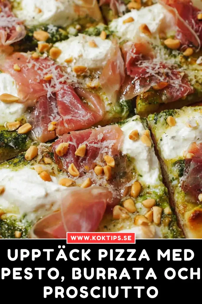 Upptäck Pizza med pesto, burrata och prosciutto