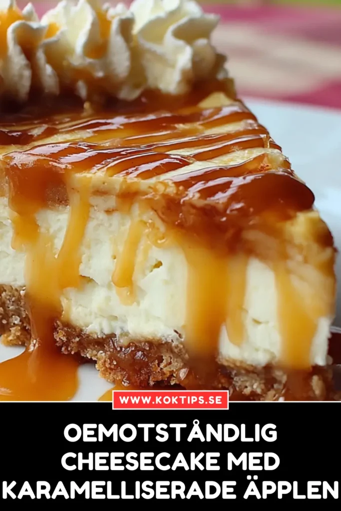 Oemotståndlig cheesecake med karamelliserade äpplen