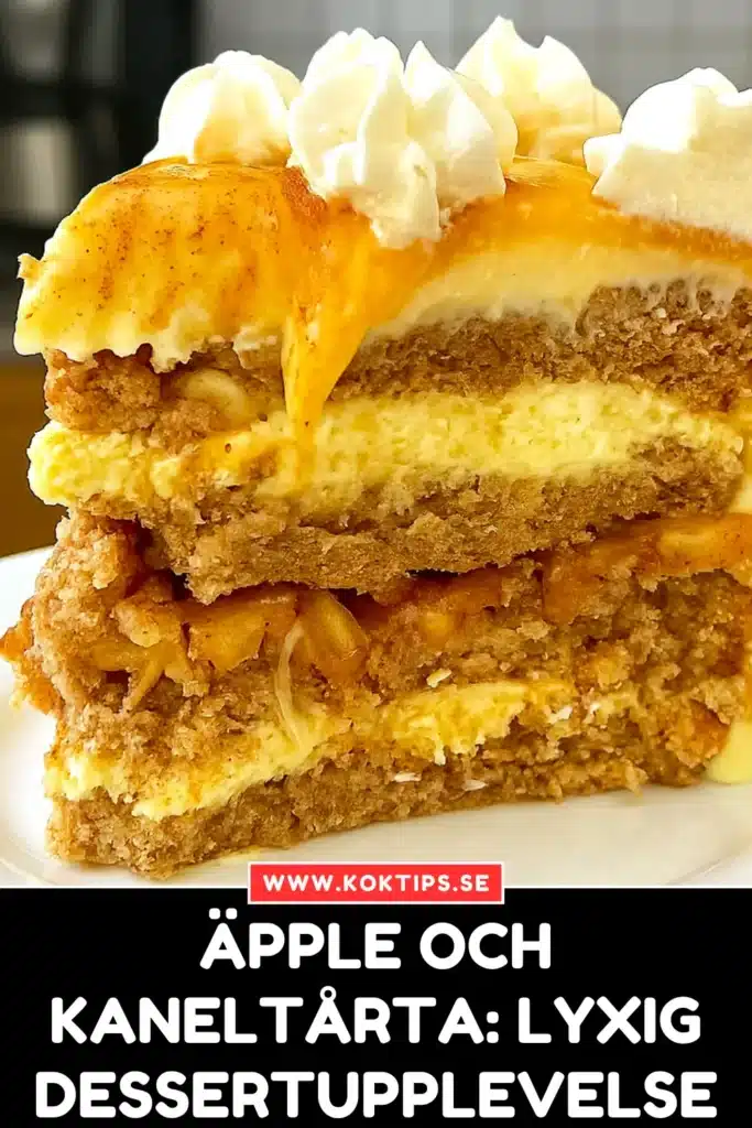 Äpple och kaneltårta: Lyxig dessertupplevelse