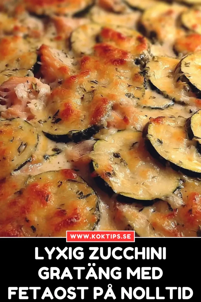 Lyxig Zucchini gratäng med fetaost på nolltid