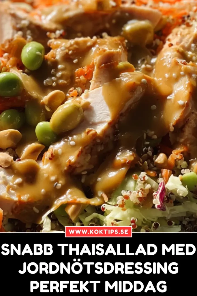 Snabb Thaisallad med jordnötsdressing: Perfekt middag
