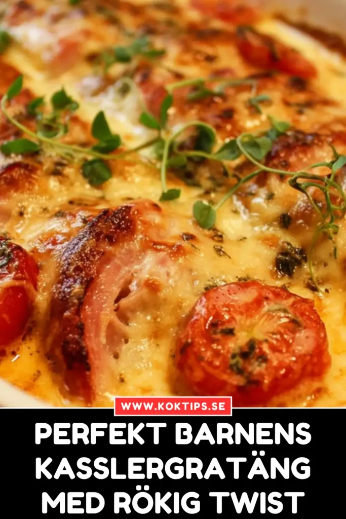 Perfekt Barnens kasslergratäng med rökig twist