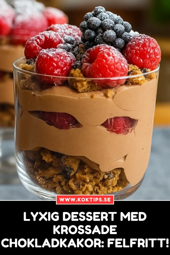 Lyxig Dessert med krossade chokladkakor: Felfritt!