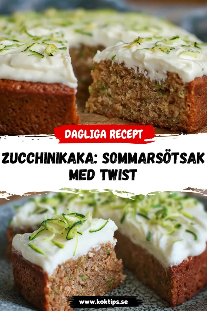 Zucchinikaka: Sommarsötsak med Twist
