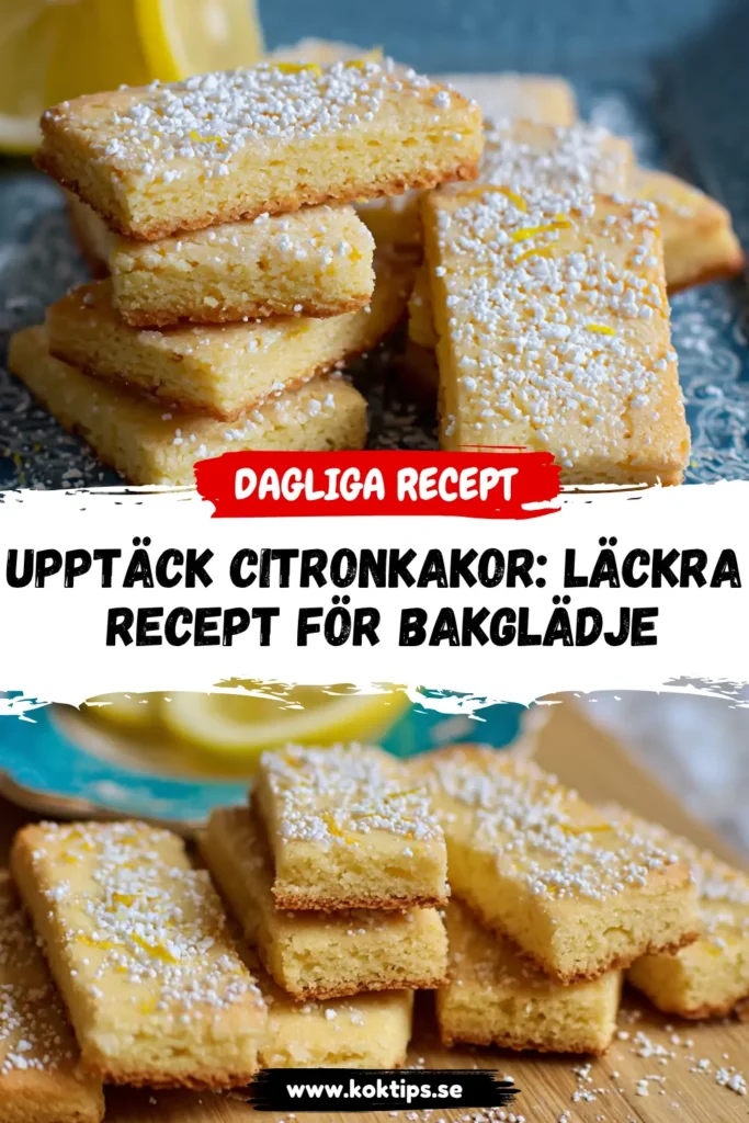 Upptäck Citronkakor: Läckra Recept för Bakglädje