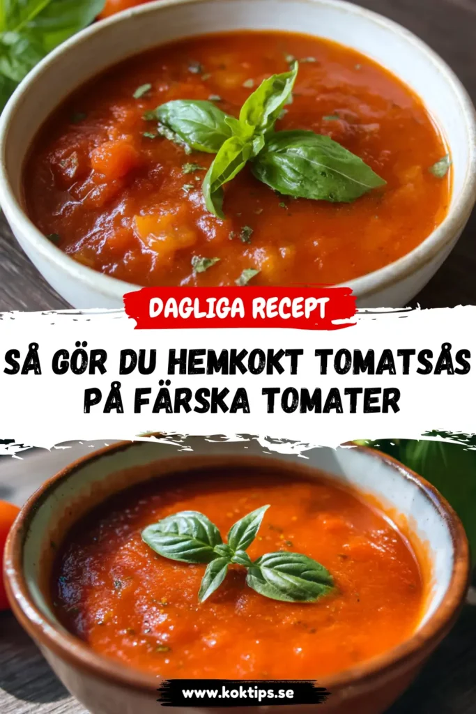 Så gör du hemkokt tomatsås på färska tomater