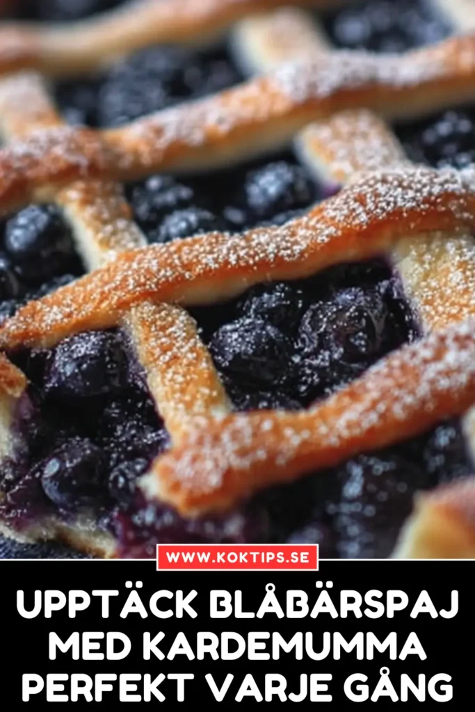 Upptäck Blåbärspaj med kardemumma: Perfekt varje gång