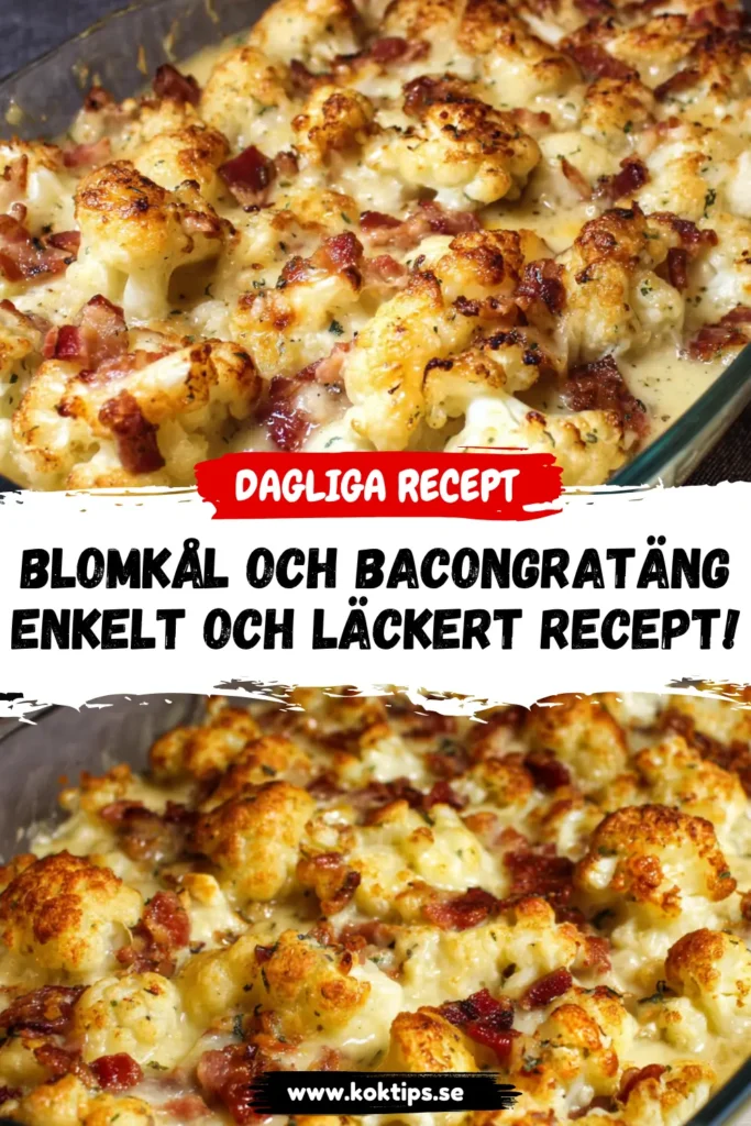 Blomkål och bacongratäng: Enkelt och läckert recept!