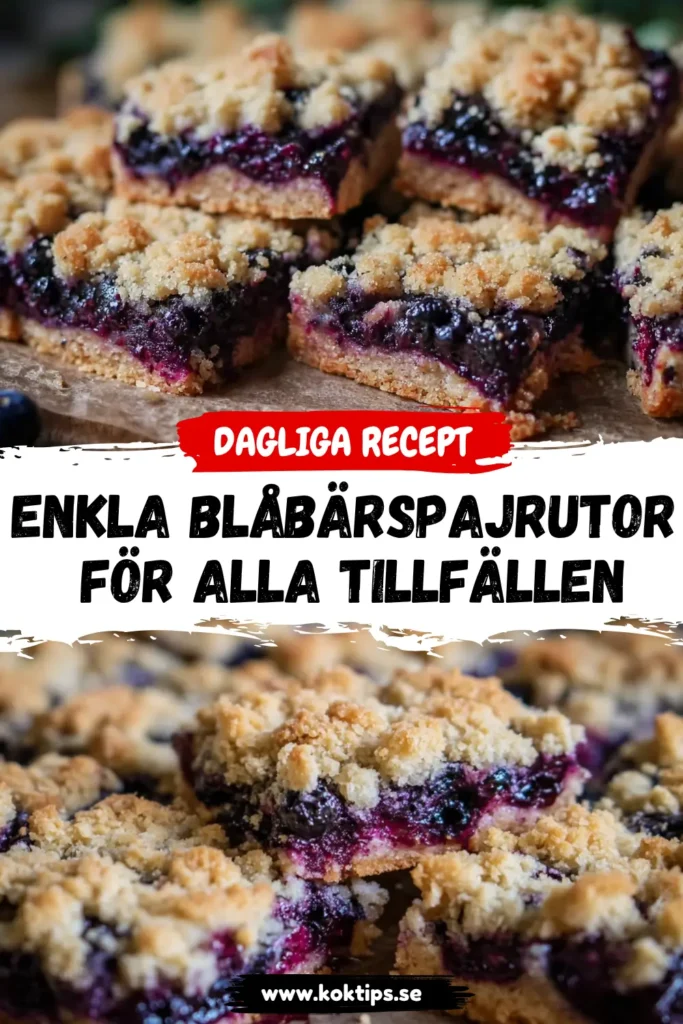 Enkla Blåbärspajrutor för Alla Tillfällen