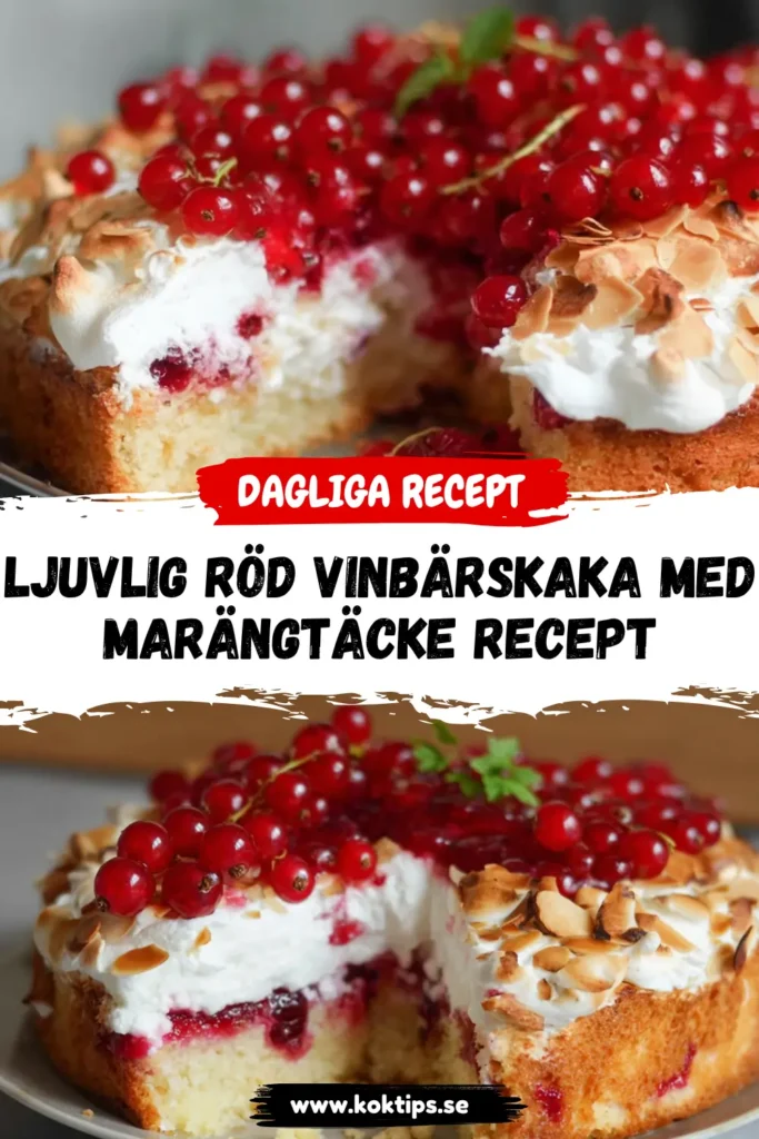 Ljuvlig Röd Vinbärskaka med Marängtäcke Recept