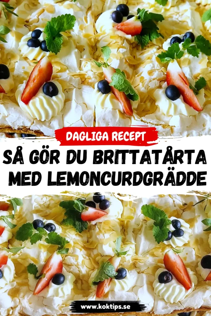 Så gör du Brittatårta med lemoncurdgrädde