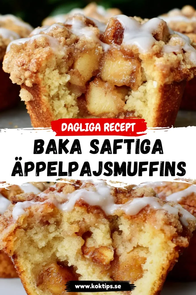 Baka saftiga äppelpajsmuffins hemma enkelt