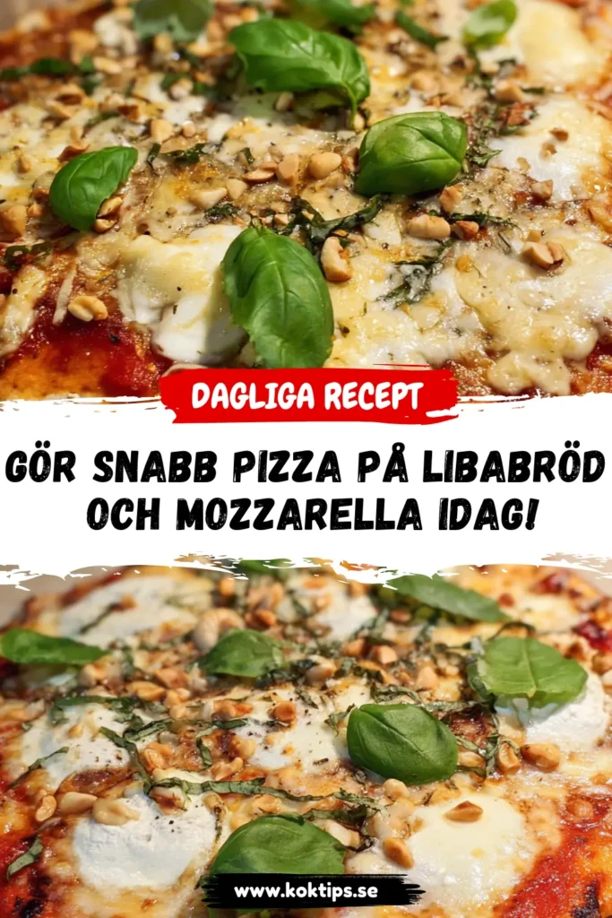 Gör snabb pizza på libabröd och mozzarella idag!
