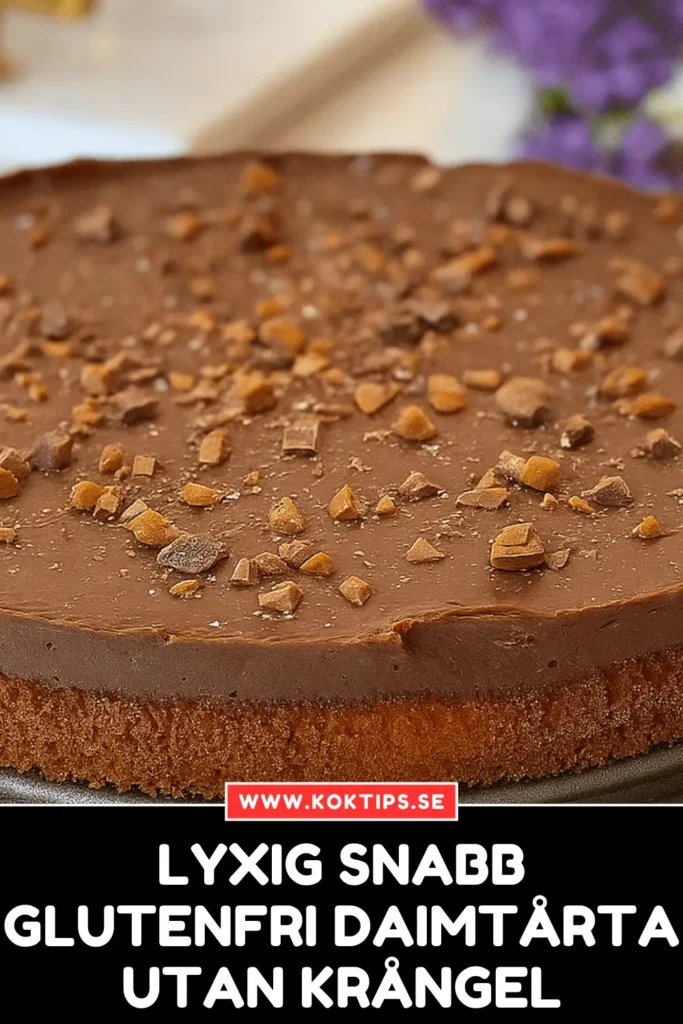 Lyxig snabb glutenfri daimtårta utan krångel