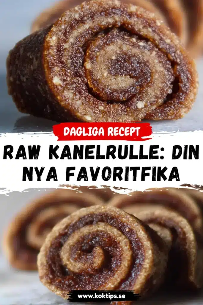 Raw Kanelrulle: Din Nya Favoritfika