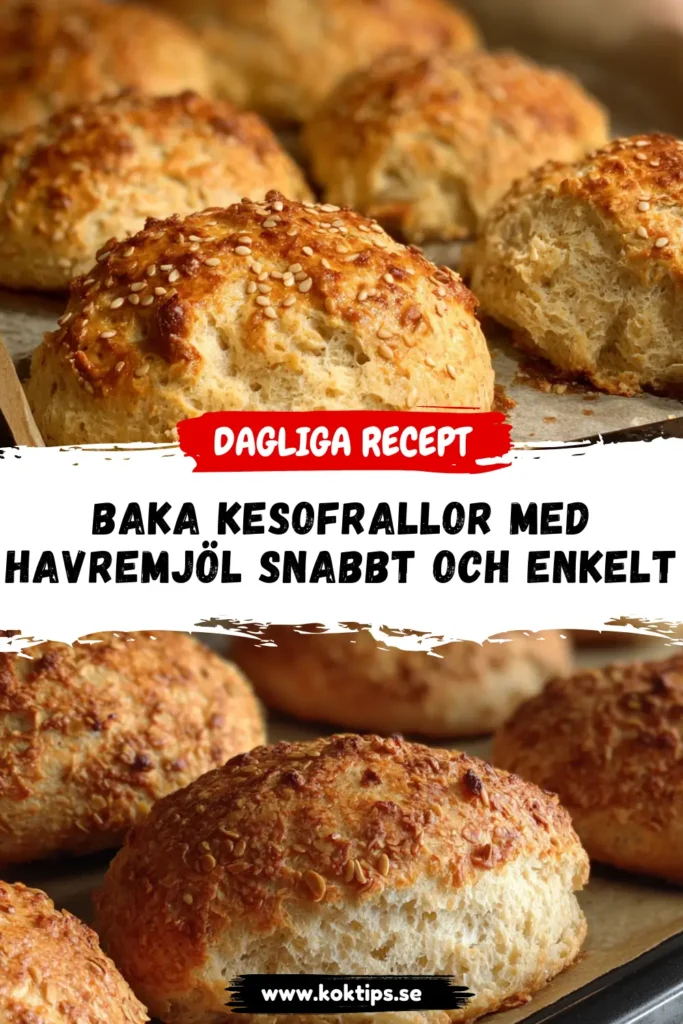 Baka Kesofrallor Med Havremjöl: Snabbt och Enkelt