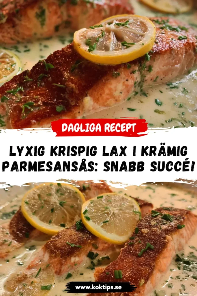 Lyxig Krispig lax i krämig parmesansås: Snabb succé!