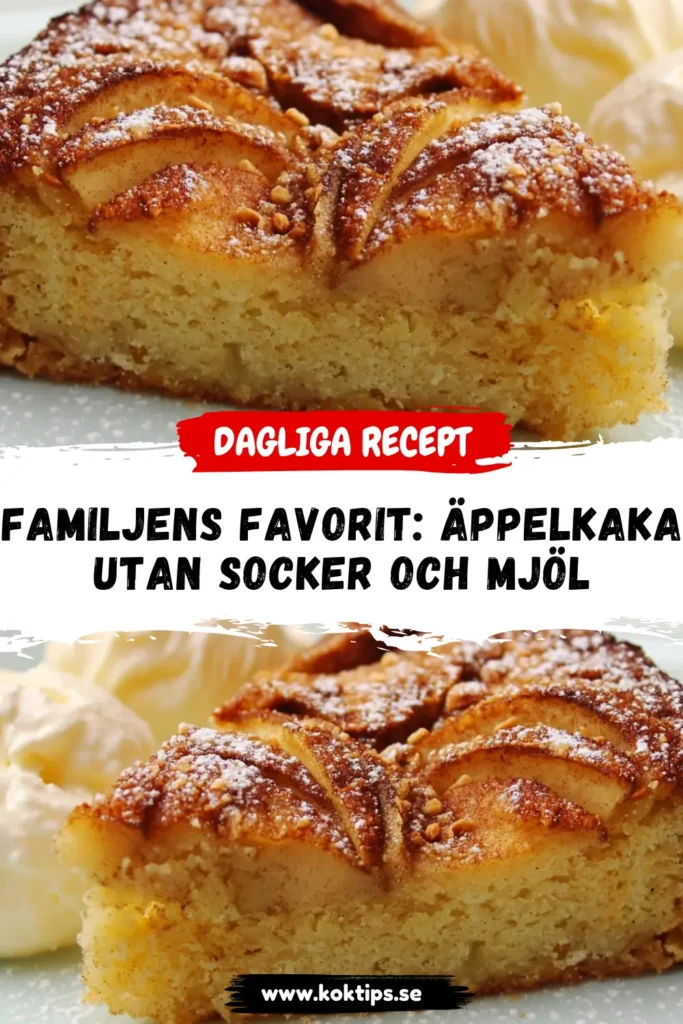 Familjens Favorit: Äppelkaka Utan Socker Och Mjöl