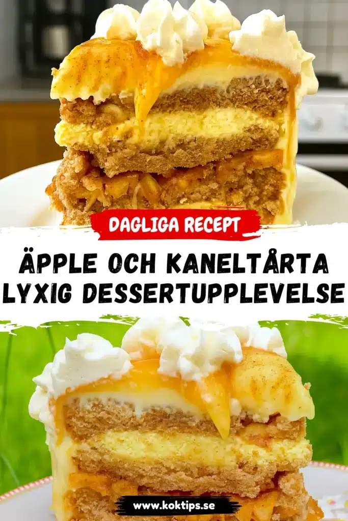 Äpple och kaneltårta: Lyxig dessertupplevelse