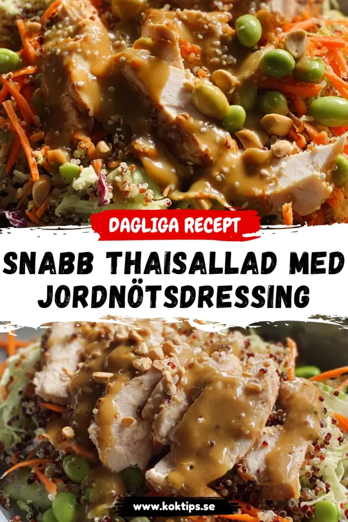 Snabb Thaisallad med jordnötsdressing: Perfekt middag