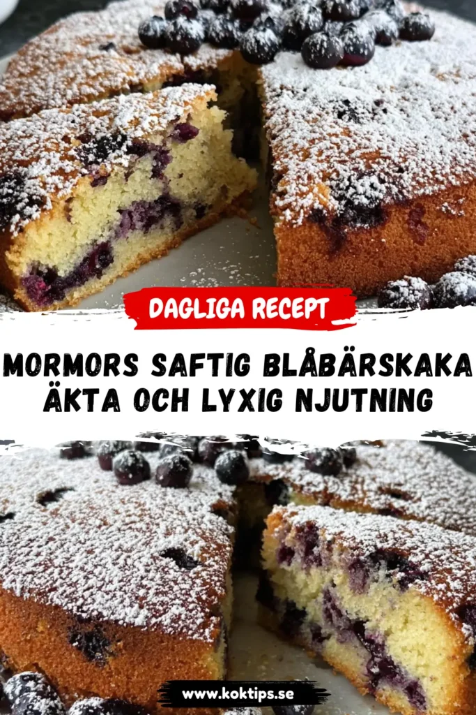 Mormors Saftig Blåbärskaka: Äkta och Lyxig Njutning