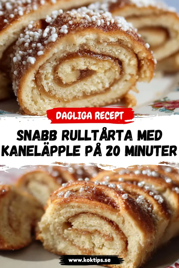 Snabb Rulltårta med kaneläpple på 20 minuter