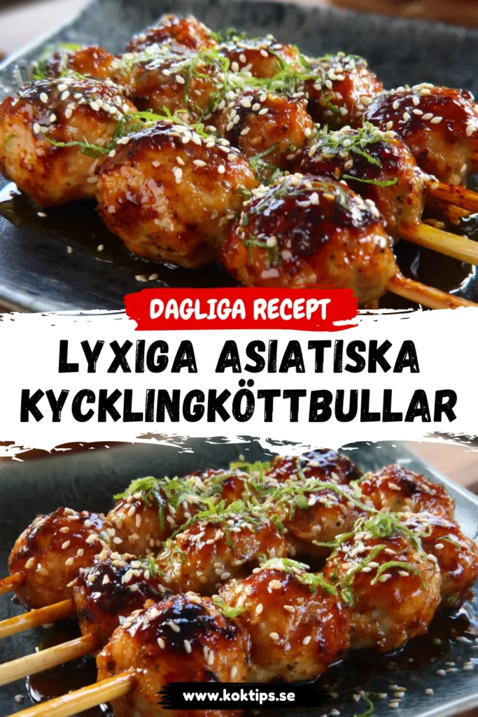 Lyxiga Asiatiska kycklingköttbullar med sesamolja