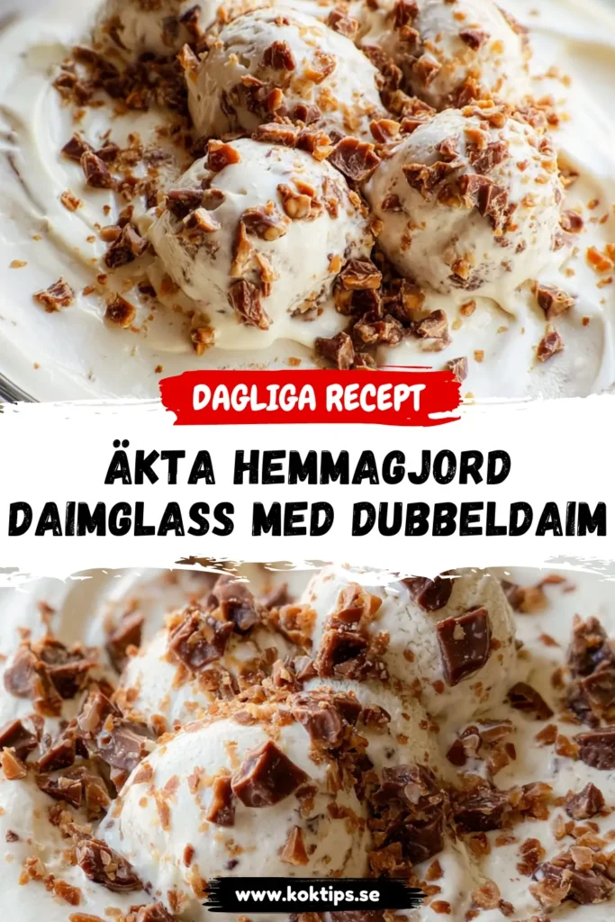 Äkta Hemmagjord Daimglass med Dubbeldaim