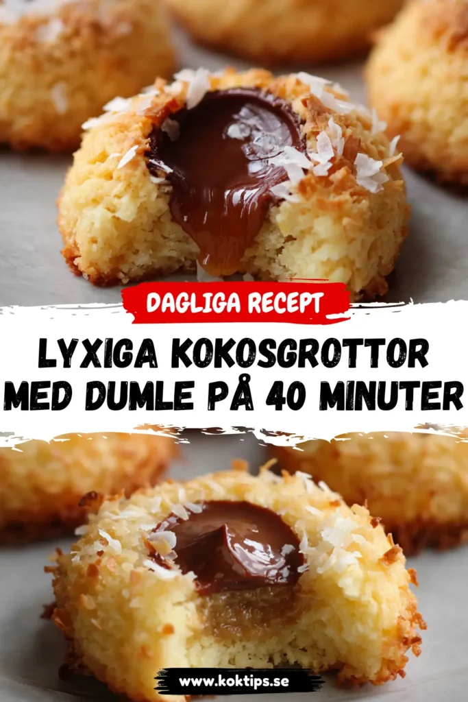 Lyxiga Kokosgrottor med dumle på 40 minuter