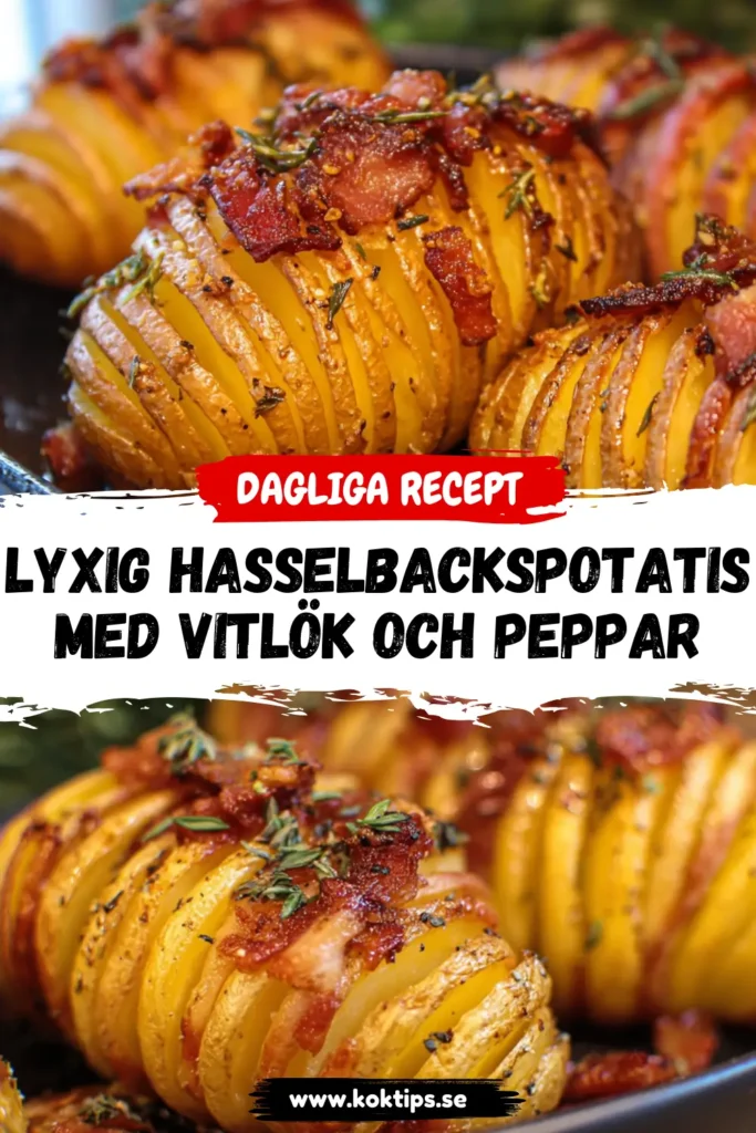 Lyxig Hasselbackspotatis med vitlök och peppar