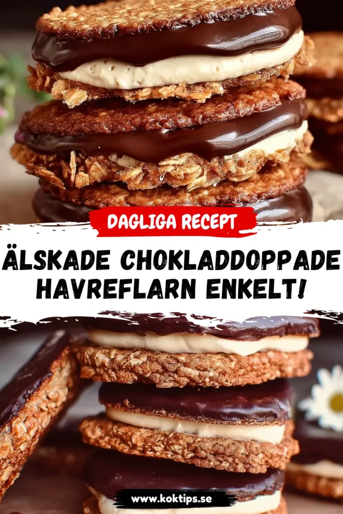Älskade chokladdoppade havreflarn enkelt!