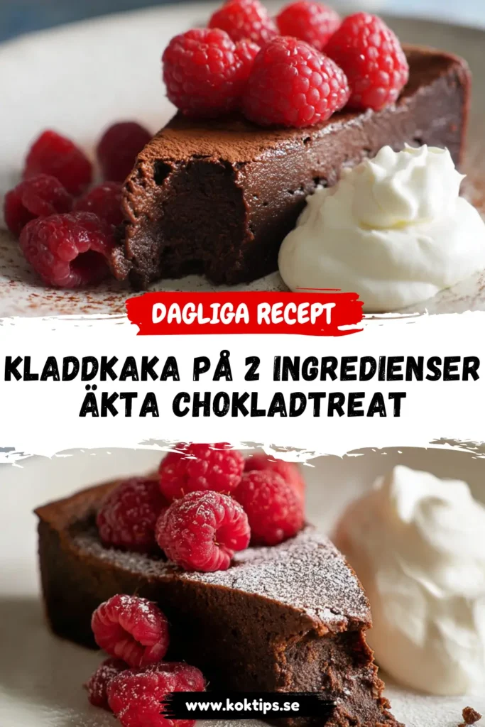 Kladdkaka på 2 ingredienser: Äkta chokladtreat